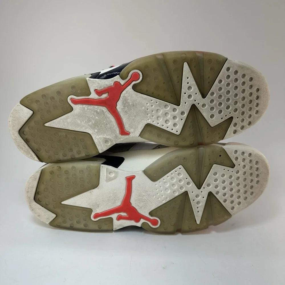 Nike Air Jordan 6 Retro Infrared White Grey 2018 Size 10 384664-104